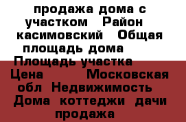 продажа дома с участком › Район ­ касимовский › Общая площадь дома ­ 43 › Площадь участка ­ 25 › Цена ­ 400 - Московская обл. Недвижимость » Дома, коттеджи, дачи продажа   